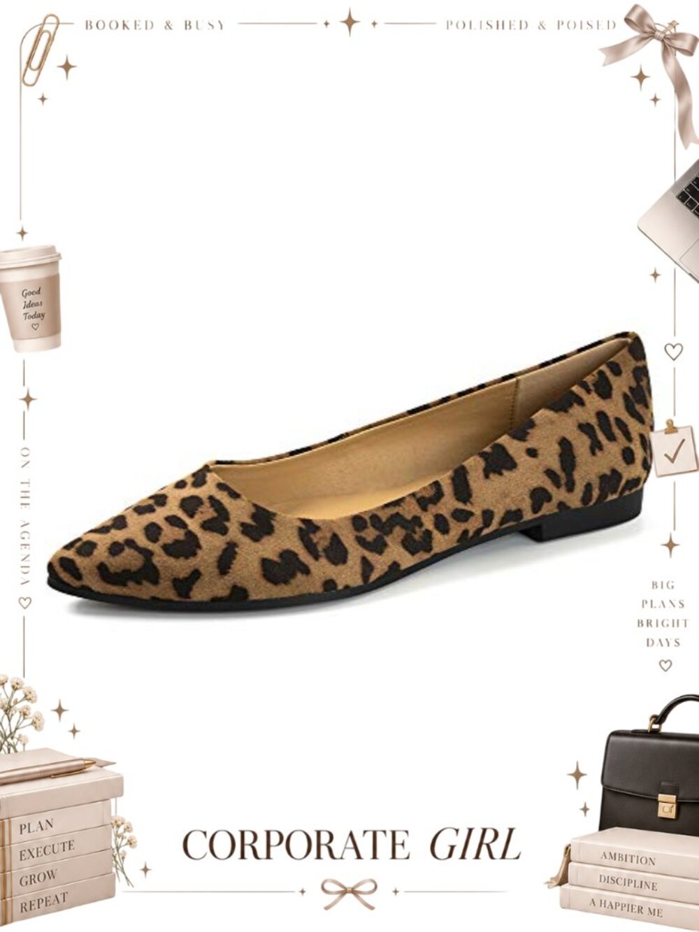 Women's Classic Ballet Flats Comfort Slip On Pointed Toe Shoes